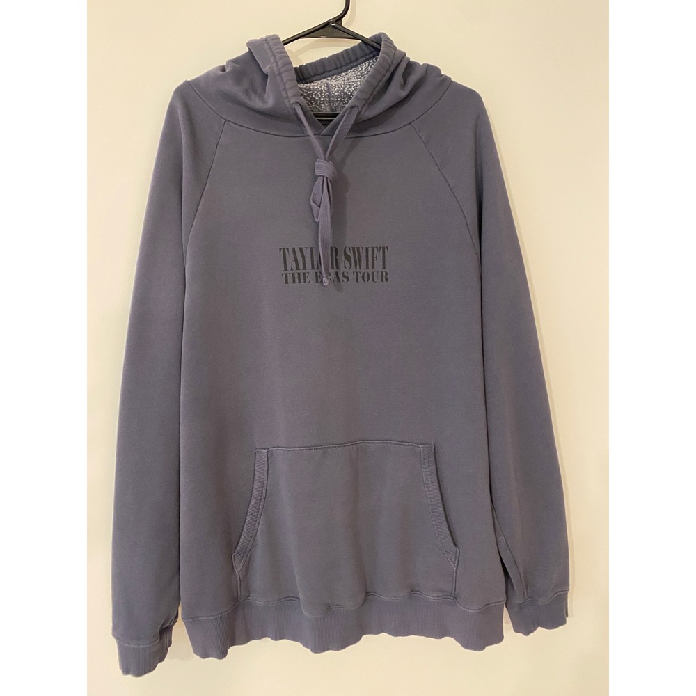 Taylor Swift The Eras Tour Hoodie Blue Gray‎ International Dates 2023-2024 Large